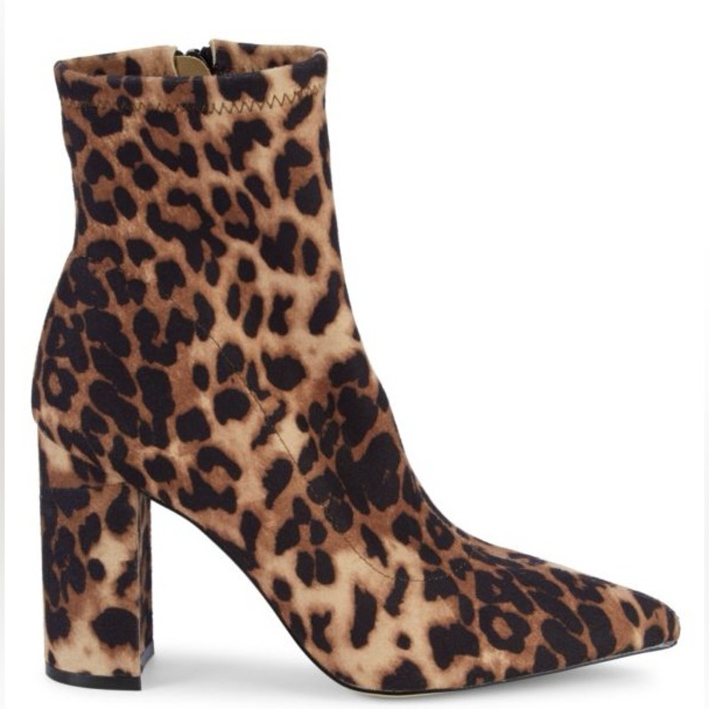 Steve Madden Winta Leopard-Print Sock Booties